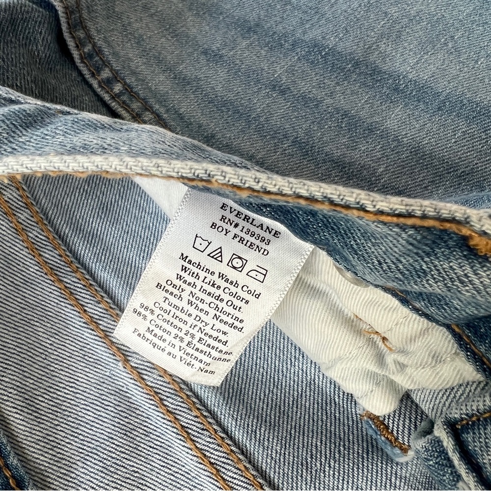 Everlane Women’s  Light Blue Boyfriend Straight Jeans - Picture 2 of 7